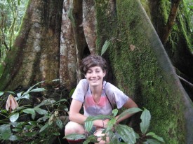 Graf as a rainforest conservation volunteer in Ecuador in 2008.