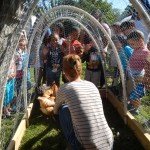New Brunswick pre-schoolers are introduced to the NBCFM chickens.