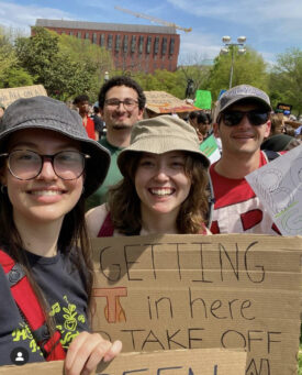 Students at a climate rally
