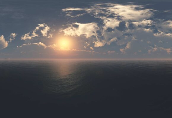 Sun over the ocean