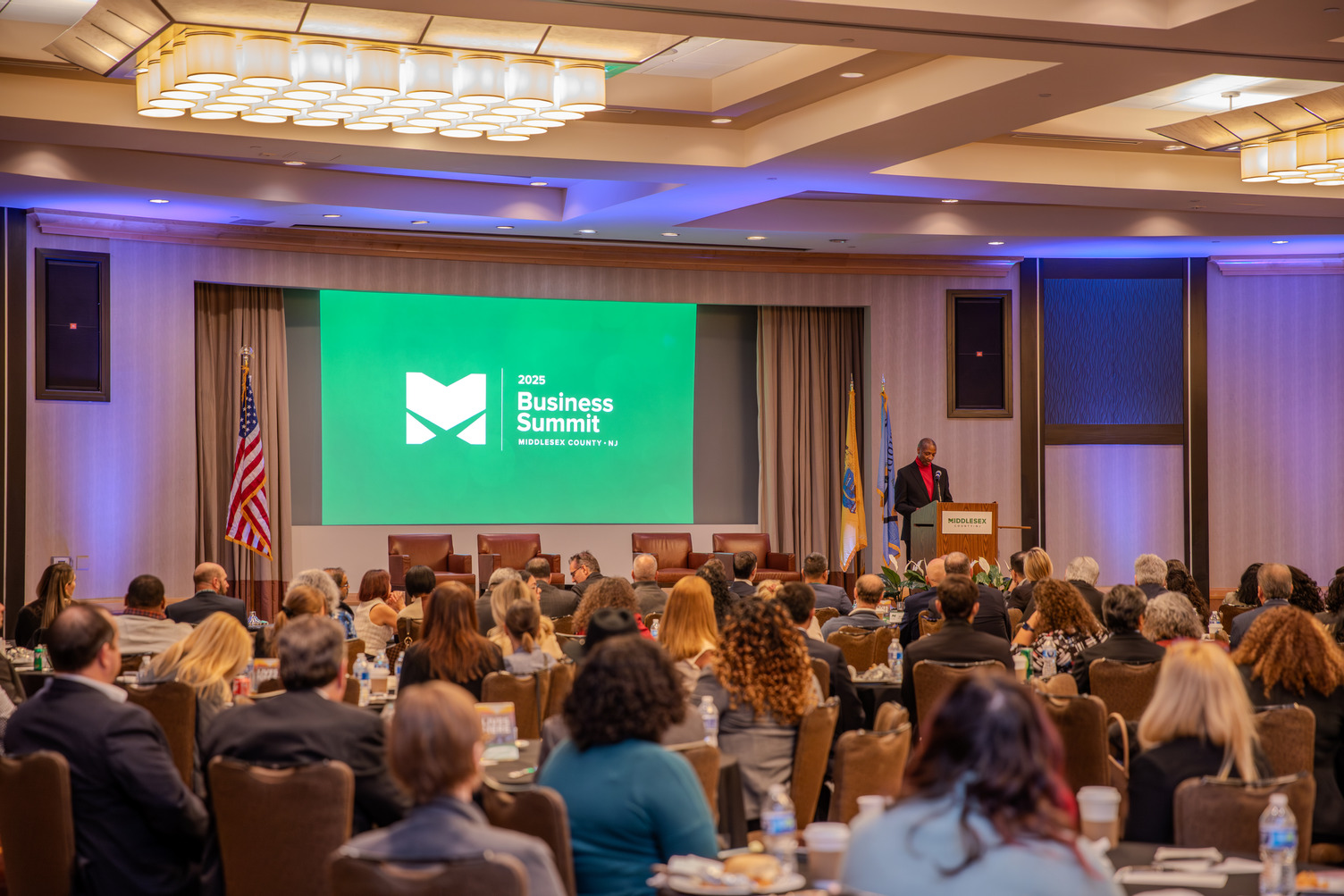 A roomful of people.