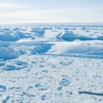Arctic landscape of ice and snow