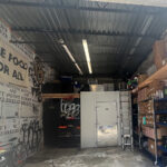 A warehouse storing food and other items