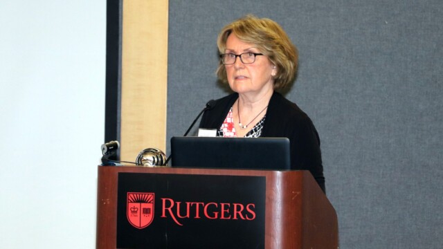Carol Bagnell leads the question and answer session with Mark Atkinson..