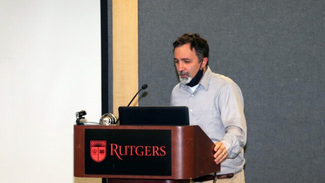 Nick Bello leads the question and answer session with David Ludwig.