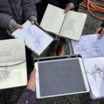 Sketches from Annette Freytag's class sketch walk.
