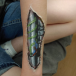 Mox's talents extend to special effects makeup!