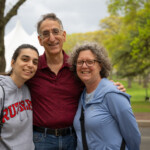 Three people posing for a picture
